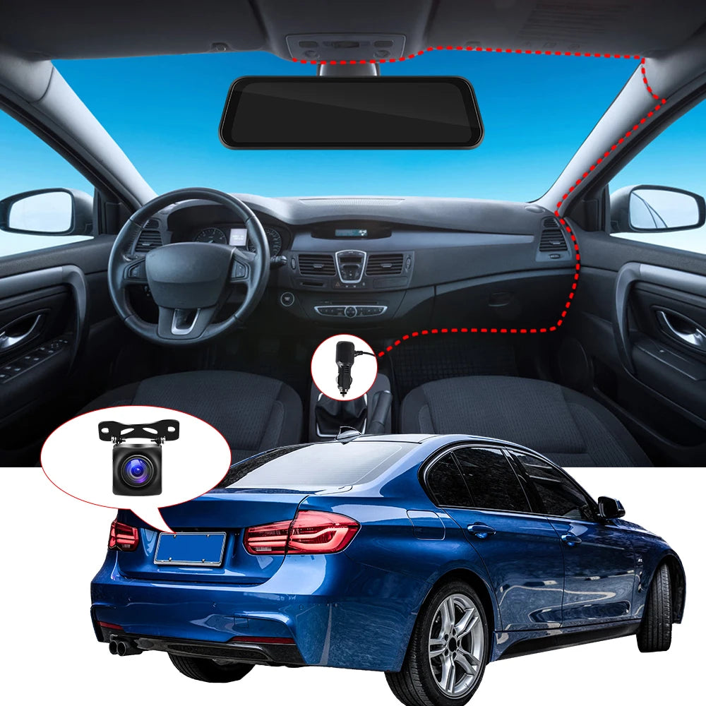 DriveSync VisionPro 9.66™ - Smart Touch Rear View Mirror Camera DVR